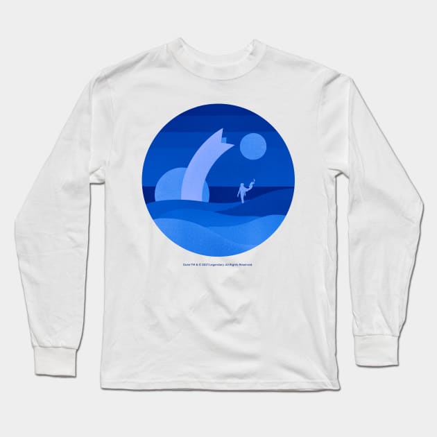 Minimalist Arrakis, Blue Moons Long Sleeve T-Shirt by Dream Artworks